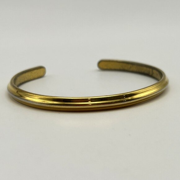 Vintage Monet Jewelry Set Gold Tone Double Link Necklace Cuff Bracelet Floral Br - Picture 3 of 14